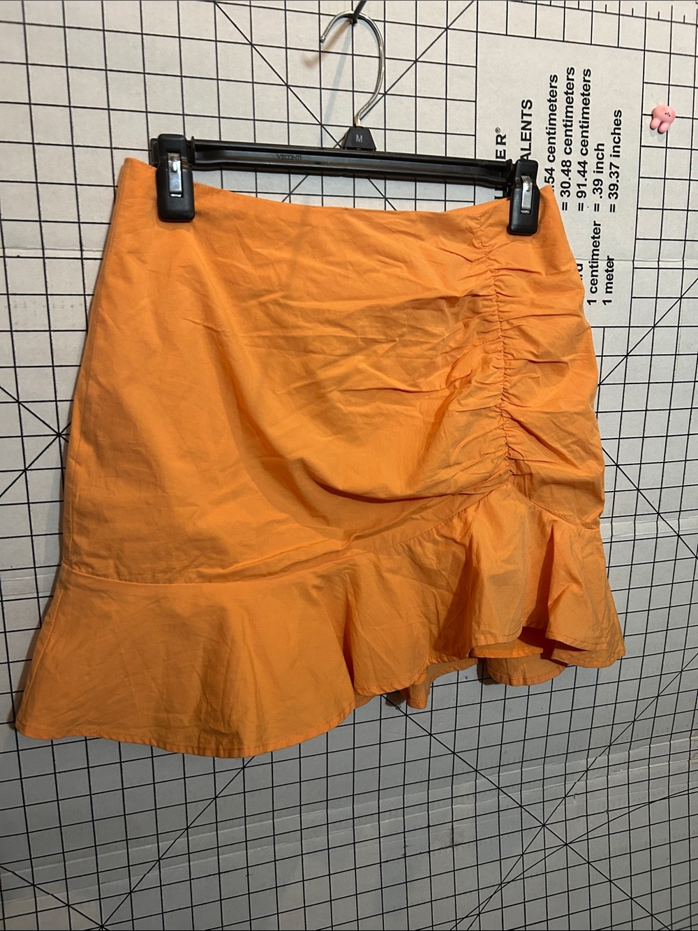 Showpo Astarte Women’s Orange Ruched Ruffle Skirt